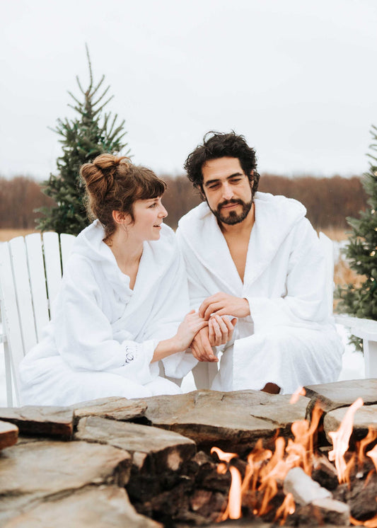 Une terrasse hivernale bien pensée, pour profiter des plaisirs de la saison froide !