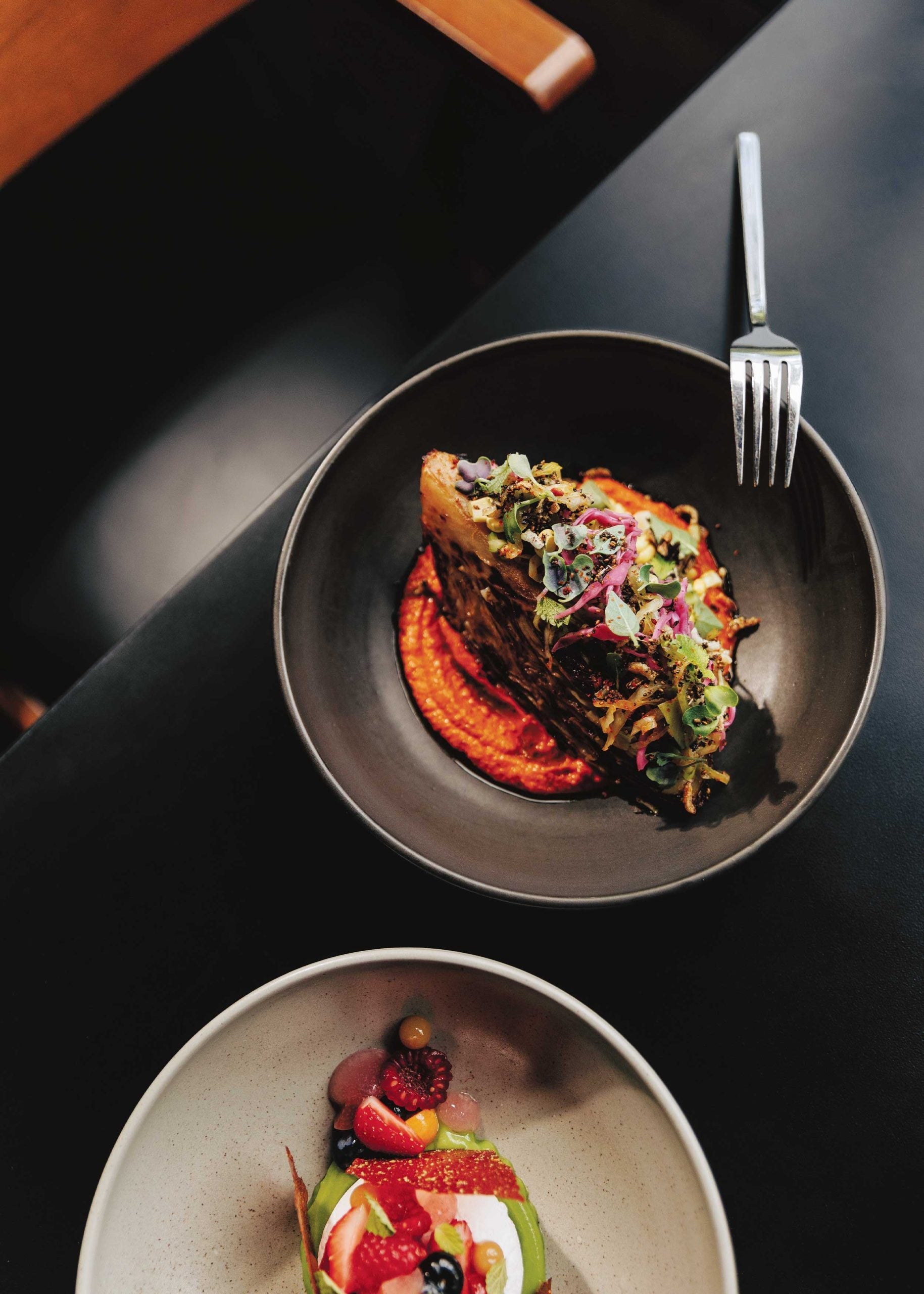 « Steak » de chou laqué au miso