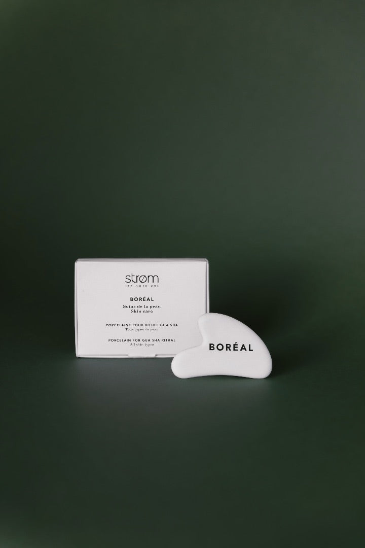 Porcelaine BORÉAL pour rituel gua sha - ( Strøm spa nordique )